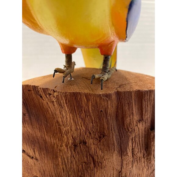 Vintage Brazilian Hand- Crafted Parrot 11" Marked - Picture 5 of 16